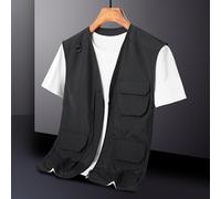 Gilet Multi Tasche Uomo Con Zip Senza Maniche Per Pesca Caccia Esterno