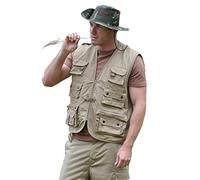 Mil-Tec Hunting/Fishing, gilet XL male Beige (Cachi)