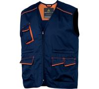 Gilet da lavoro Panostyle M6GIL - sargiapoliesterecotone - taglia L - bluarancio - Deltaplus