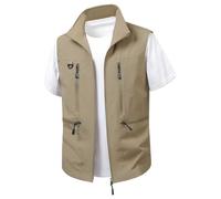 Gilet Multitasche Uomo Estivo,Gilet Uomo Estivo Lavoro Multitasca Senza Maniche Smanicato Leggero Asciugatura Rapida Traspirante da Pesca Escursionismo Caccia Fotografia Campeggio Sportivo all'Aperto