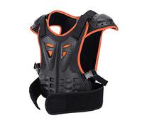 Gilet per bambini, protezione della colonna vertebrale, protezione per la schiena, per moto, Dirtbike, motocross, snowboard (arancione, S)