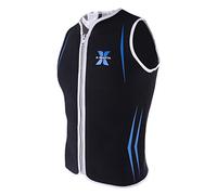 Gilet per Muta in Neoprene 3mm Zipper Muta da Sub Senza Maniche per Uomo - Nero, XXL