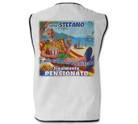 Gilet Personalizzato Pensione Uomo - Foto su Amaca e Frase "Sono [Nome]… finalmente pensionato!"