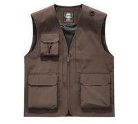Gilet Pesca Uomo, Gilet Uomo Lavoro Leggero Giubbino da Lavoro con Zip Gilet da Caccia Fotografo Sport Gilet Tattico Militare Giubbotto Smanicato da Uomo Gilet Fotografi Caccia Escursionismo