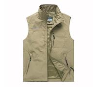 Gilet Pescatore Uomo, Gilet Lavoro Uomo Invernale Giubbino da Lavoro con Zip Gilet da Caccia Fotografo Sport Gilet Tattico Militare Giubbotto Smanicato da Uomo Giubbino Caccia Fotografi