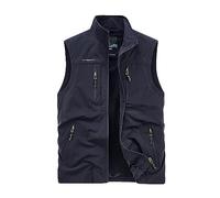 Gilet Pescatore Uomo, Gilet Uomo Lavoro Invernale Giubbino da Lavoro con Zip Gilet da Caccia Fotografo Sport Smanicato Lavoro Uomo Gilet Tattico Giubbino Caccia Fotografi