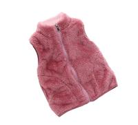 Gilet Pile Bambino con Zip Caldo Giubbotto Tinta Unita Bambini Top Casual Moda Cappotto Senza Maniche in Velour Smanicato Piumino Antivento e Impermeabile Invernale Ragazzo Ragazza per 1-8 Anni