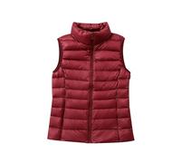Gilet Piumino Donna Leggero Gilet Imbottito Donna Invernale Gilet Trapuntato Donna Giubbotto Smanicato Donna Giubbino Giacca Smanicato Donna Giacche Piumini Senza Maniche Ultralight Donna Rosso XXL