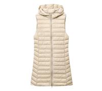 Gilet Piumino Donna Leggero Lungo Gilet Imbottito con Cappuccio Donna Giubbotto Smanicato Gilet Trapuntato Donna Giubbino Giacchetto Giacca Smanicato Donna Piumini Gilet Senza Maniche Donna Beige M