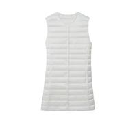 Gilet Piumino Donna Leggero Lungo Gilet Trapuntato Giubbotto Imbottito smanicato Donne Invernale Giubbino smanicato Giacca Giacche Imbottiti Piumini senza Maniche Donna Piuma Taglie Forti Bianco 3XL