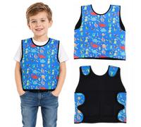 Gilet ponderato per bambini e gilet a compressione, regolabile, per sensoriali, pressione profonda, sollievo dallo stress, per ragazzi e ragazze (M)