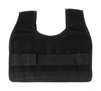 Gilet ponderato regolabile con rete traspirante, spalline larghe per il comfort, supporto per piastra in acciaio per allenamento della forza, corsa e fitness, nero (A)