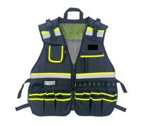 Gilet Portautensili Portable Heavy Duty Tool Vest With Adjustable Shoulder Strap Durable Multi Pocket Bag For Electricians And Carpenters(Green)