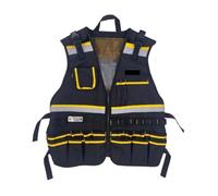 Gilet Portautensili Portable Heavy Duty Tool Vest With Adjustable Shoulder Strap Durable Multi Pocket Bag For Electricians And Carpenters(Yellow)
