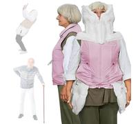 Gilet protettivo per anziani, gilet anticaduta intelligente con airbag per anziani, epilessia o cecità, abbigliamento anticaduta intelligente, protezione completa a 270°,Womenpink-XL