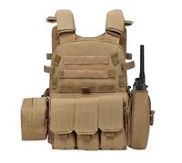 Gilet protettivo per bambini, regolabile, con tasche multiple, gilet di sicurezza per bambini, per paintball, allenamento, cosplay, giochi di ruolo, combattimenti, combattimenti