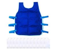 Gilet refrigerante per ghiaccio, regolabile, per escursionismo, giardinaggio, corsa, ciclismo, luoghi di lavoro, servizi igienici, sport al chiuso, pesca, 1 giubbotto per il ghiaccio, 12 sacchetti per