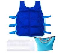 Gilet refrigerante per uomini e donne, regolabile, per il caldo, 12 impacchi di ghiaccio, giacca rinfrescante per lavoro all'aperto, moto, pesca, corsa, giardinaggio, 24 sacchetti+stoccaggio, M