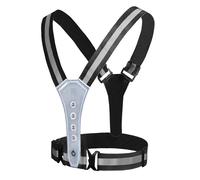 Gilet riflettente a LED ricaricabile tramite USB, equipaggiamento di sicurezza con LED regolabile per la corsa notturna, per uomo/donna/bamb