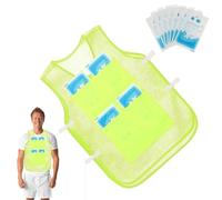 Gilet rinnte per uomo,Gilet rinnte estivo con striscia riflettente e impacchi di ghiaccio da 8 pezzi | Giacca per lavorare all'aperto con il caldo, pesca, corsa, ciclismo, giardinaggio, sport