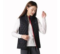 Gilet Riscaldante a Nove Zone USB per Donna con Collo Alto Antigelo Termico Intelligente Ricaricabile per Inverno in Maglia Calda e Morbida