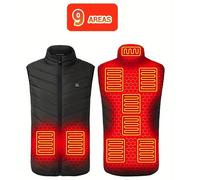 Gilet Riscaldante USB con Pad Riscaldanti Incorporati Tg L Nero - Ideale per Att