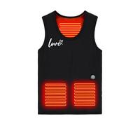 Gilet Riscaldata per Uomo Donna Cotone Giubbotto Termico Riscaldato Unisex Gilets Elettrico Riscaldato con USB Invernale Giacca Tinta Unita a Stampa 9 Zone Riscaldamento 3 Livelli di Temperatura