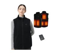 Gilet Riscaldato Donna: Gilet Riscaldante con Batteria 5v 10000mAh - Giubbotto Riscaldato con Controllo Della Temperatura a tre Velocità per il Lavoro all'aperto Lo Sci l'escursionismo il Pendolarismo