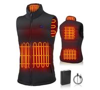 Gilet Riscaldato Donna, Slim Fit in Cotone Morbido con Batteria 7.4V 18400mAh - Riscaldamento Rapido, 3 Livelli di Temperatura, Caldo e Delicato sulla Pelle per Inverno, Escursionismo, Quotidiano