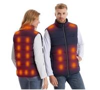 Gilet Riscaldato Elettrico Per Uomo Donna, 9/11/15/17/20/23 Zone Di Riscaldamento Giacca Riscaldata Leggera Per Escursionismo Campeggio,L, Blue 23 Zones