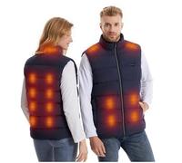 Gilet Riscaldato Elettrico Per Uomo Donna, 9/11/15/17/20/23 Zone Di Riscaldamento Giacca Riscaldata Leggera Per Escursionismo Campeggio,L, Blue 15 Zones