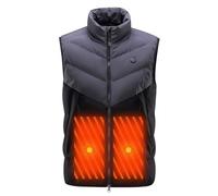 Gilet Riscaldato, Gilet Riscaldante Elettrico 3 Livelli Riscaldamento, 9 Zone Riscaldamento Gilet Riscaldante, Abbigliamento Caldo Riscaldato Tramite USB per Campeggio All'aperto