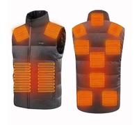 Gilet Riscaldato Leggero, Gilet Riscaldato Donna e Uomo Impermeabile Ricarica USB, Riscaldamento 15 Zone Abbigliamento Riscaldato per l'inverno, Caccia, Sci, Pesca Senza Batteria