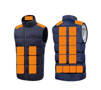Gilet Riscaldato Leggero Per Uomo Donna 9/11/15/17/20/23 Zone Di Riscaldamento Giacca Riscaldante Unisex Gilet Caldo Leggero,L, Blue 23 Zones