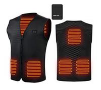 Gilet Riscaldato per Uomo e Donna,con 10000mAh Batteria,USB Giubbotto Riscaldato Gilet Riscaldato per Sci all'aperto, Escursionismo, Caccia, Moto Campeggio (Batteria inclusa) (XL)