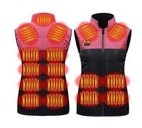Gilet riscaldato per uomo e donna, giacca riscaldabile, 17 zone di riscaldamento, 3 temperature regolabili, gilet termico, unisex, con riscaldamento, senza maniche, per caccia, campeggio, sci (senza