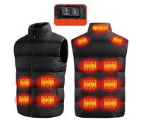 Gilet Riscaldato Per Uomo e Donna, Gilet Riscaldato Donna Con 13 Zone Riscaldamento Giubbotto Riscaldato Elettrico USB Giacca Invernale Unisex Con 3 Livelli Temperatura Per Attività All'Aperto