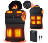 Gilet riscaldato Rrtizan per uomo e donna con batteria da 10000 mAh, 3 Livelli