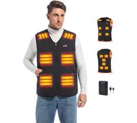 Gilet Riscaldato Uomo con Batteria 10000mAh, Giubbotto Riscaldanto con 15 Zone e