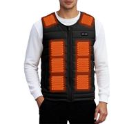 Gilet Riscaldato Uomo Donna con USB e Chiusura Magnetica Smanicato Riscaldata Imbottita Trapuntata Piumino Riscaldate Anziani Senza Maniche 100 Grammi per Sci Caccia Moto Pesca Trekking Bici Lavoro,M