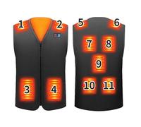 Gilet Riscaldato Uomo Donna in Materiale da Sub 7 Zone con USB Smanicato Riscaldata Imbottita Trapuntata Piumino Riscaldate Senza Maniche 100 Grammi per Sci Caccia Moto Pesca Trekking Bici Lavoro,M