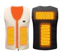 Gilet Riscaldato Uomo Donna in Nylon Termico Costante con USB Piumino Riscaldate Anziani Senza Maniche 100 Grammi Smanicato Riscaldata Imbottita Trapuntata per Sci Caccia Moto Pesca Trekking Bici,L