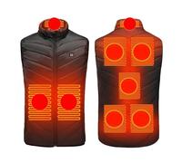 Gilet Riscaldato Uomo e Donna Giacca con 8 Zone di Riscaldamento Giubbotto Elettrico USB Cappotto 3 Temperatura Regolabile Gilet Inverno Piumino Taglia Unica Abbigliamento Taglie Forti Giacche