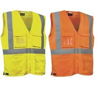 Gilet Seki ad Alta Visibilita' Tg.l Giallo Fluo Navy Cofra
