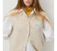 Gilet senza maniche girocollo EAST Beige L Tinta unita