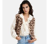 Gilet senza maniche in sherpa con stampa leopardata Altro XS/S Leopardato
