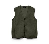 Gilet senza maniche in sherpa Verde S Tinta unita