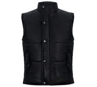 Gilet Senza Maniche Padded In Pelle Nera