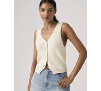 Gilet senza maniche scollo a V Beige L Tinta unita