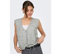 Gilet senza maniche scollo a V Grigio XL Tinta unita
